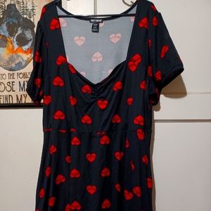 Rotten Heart Plus Size Dress w/Pockets